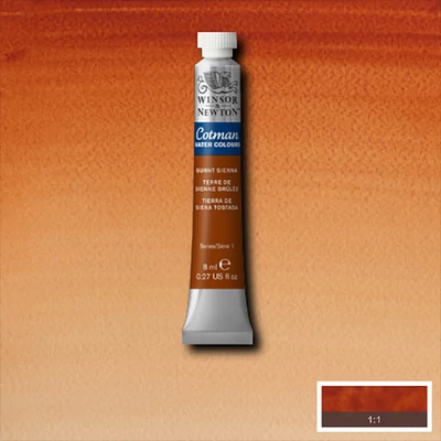 Winsor&amp;amp;Newton Cotman tubusos akvarellfesték, 8 ml - 074, burnt sienna