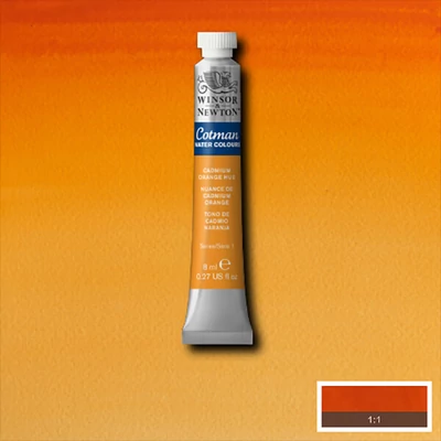 Winsor&amp;Newton Cotman tubusos akvarellfesték, 8 ml - 090, cadmium orange hue