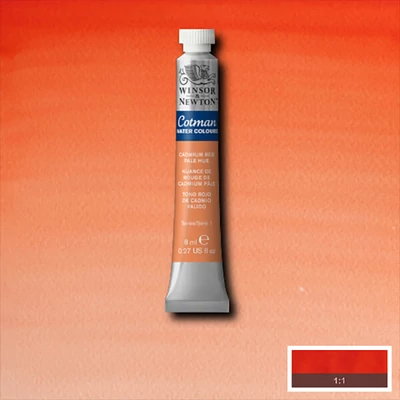Winsor&amp;Newton Cotman tubusos akvarellfesték, 8 ml - 103, cadmium red pale hue