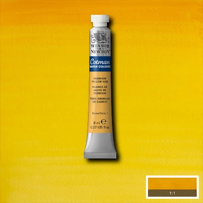 Winsor&amp;Newton Cotman tubusos akvarellfesték, 8 ml - 109, cadmium yellow hue
