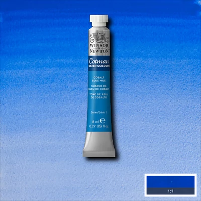 Winsor&amp;Newton Cotman tubusos akvarellfesték, 8 ml - 179, cobalt blue hue