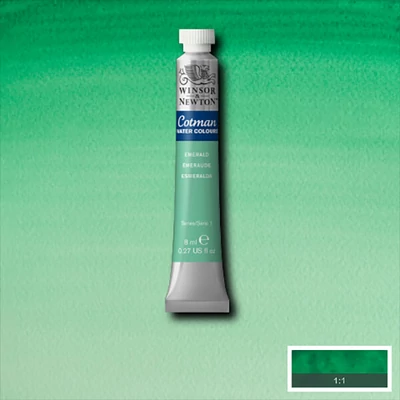 Winsor&amp;Newton Cotman tubusos akvarellfesték, 8 ml - 235, emerald
