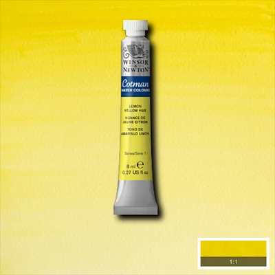 Winsor&amp;Newton Cotman tubusos akvarellfesték, 8 ml - 346, lemon yellow hue