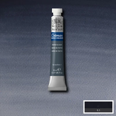 Winsor&amp;Newton Cotman tubusos akvarellfesték, 8 ml - 465, payne's gray