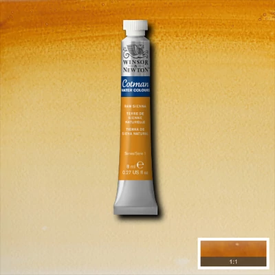 Winsor&amp;Newton Cotman tubusos akvarellfesték, 8 ml - 552, raw sienna	