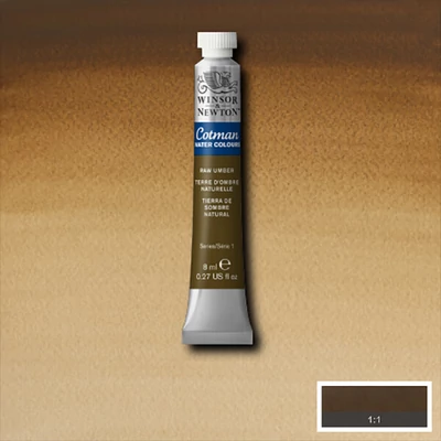 Winsor&amp;Newton Cotman tubusos akvarellfesték, 8 ml - 554, raw umber