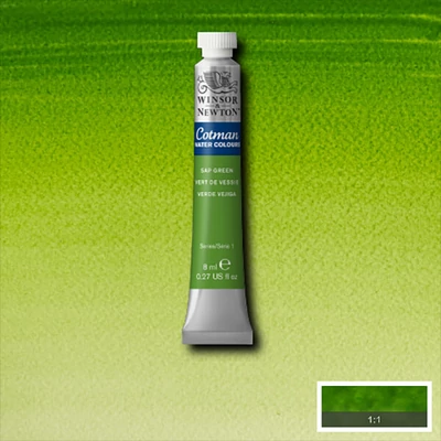 Winsor&amp;Newton Cotman tubusos akvarellfesték, 8 ml - 599, sap green