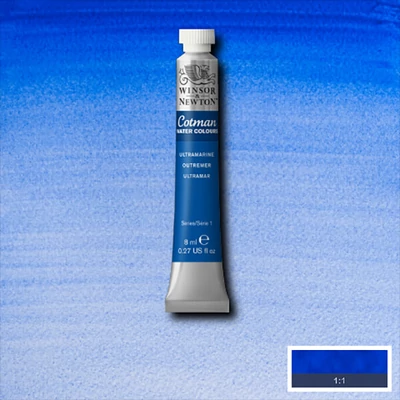 Winsor&amp;Newton Cotman tubusos akvarellfesték, 8 ml - 660, ultramarine