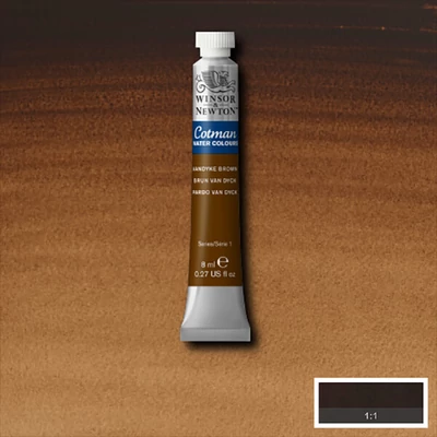 Winsor&amp;Newton Cotman tubusos akvarellfesték, 8 ml - 676, vandyck brown
