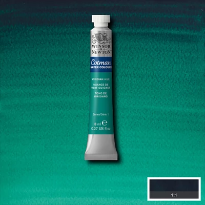 Winsor&amp;amp;Newton Cotman tubusos akvarellfesték, 8 ml - 696, viridian hue