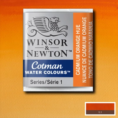 Winsor&amp;amp;Newton Cotman 1/2 szilkés akvarellfesték - 090, cadmium orange hue