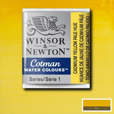 Winsor&amp;Newton Cotman 1/2 szilkés akvarellfesték - 119, cadmium yellow pale hue
