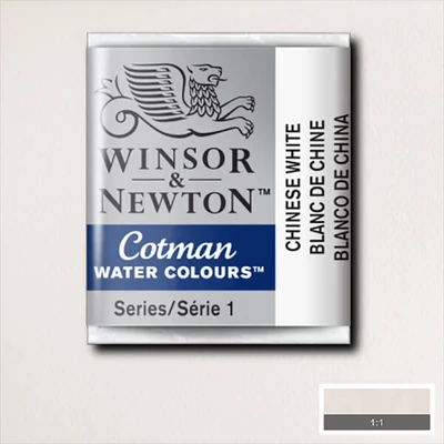 Winsor&amp;amp;Newton Cotman 1/2 szilkés akvarellfesték - 150, chinese white