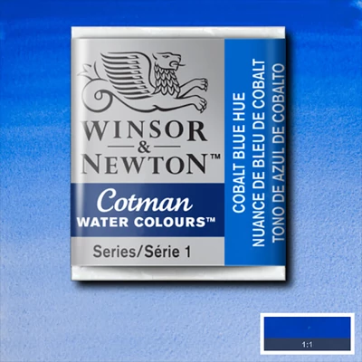 Winsor&amp;Newton Cotman 1/2 szilkés akvarellfesték - 179, cobalt blue hue