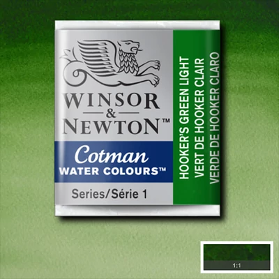 Winsor&Newton Cotman 1/2 szilkés akvarellfesték - 314, hooker's green light