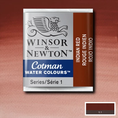 Winsor&amp;amp;Newton Cotman 1/2 szilkés akvarellfesték - 317, indian red