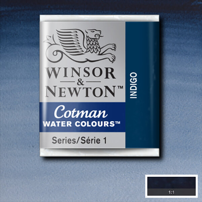 Winsor&Newton Cotman 1/2 szilkés akvarellfesték - 322, indigo