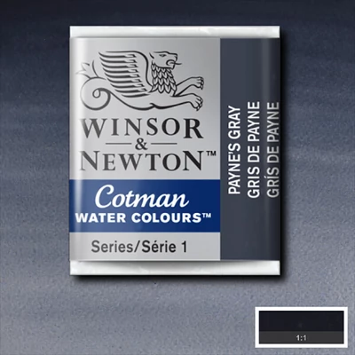 Winsor&amp;amp;Newton Cotman 1/2 szilkés akvarellfesték - 465, payne's gray