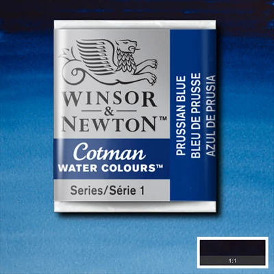 Winsor&Newton Cotman 1/2 szilkés akvarellfesték - 538, prussian blue
