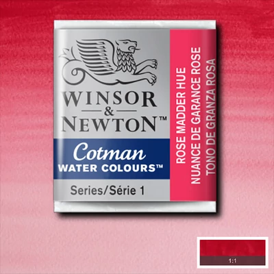 Winsor&amp;amp;Newton Cotman 1/2 szilkés akvarellfesték - 580, rose madder hue