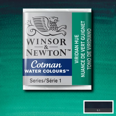 Winsor&amp;amp;Newton Cotman 1/2 szilkés akvarellfesték - 696, viridian hue
