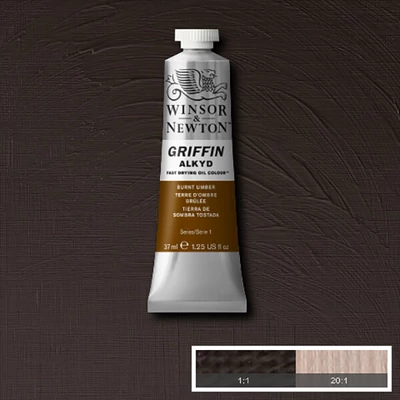 Winsor&Newton Griffin alkyd olajfesték, 37 ml - 076, burnt umber