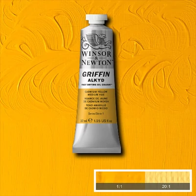 Winsor&amp;amp;Newton Griffin alkyd olajfesték, 37 ml - 109, cadmium yellow hue