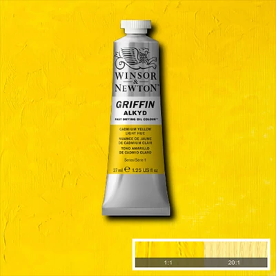 Winsor&amp;amp;Newton Griffin alkyd olajfesték, 37 ml - 119, cadmium yellow light hue