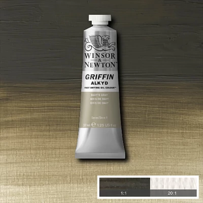 Winsor&Newton Griffin alkyd olajfesték, 37 ml - 217, davys gray