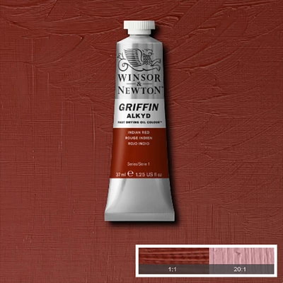 Winsor&amp;Newton Griffin alkyd olajfesték, 37 ml - 317, indian red