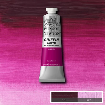 Winsor&amp;Newton Griffin alkyd olajfesték, 37 ml - 380, magenta