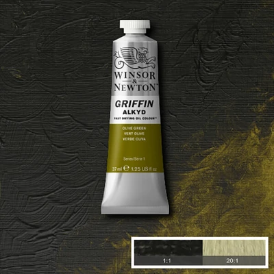 Winsor&amp;Newton Griffin alkyd olajfesték, 37 ml - 447, olive green