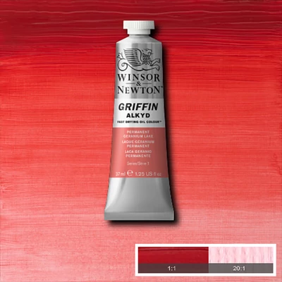 Winsor&Newton Griffin alkyd olajfesték, 37 ml - 480, permanent geranium lake