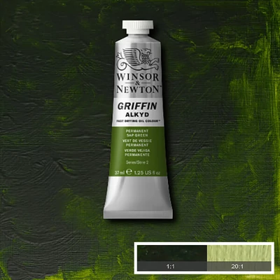 Winsor&amp;Newton Griffin alkyd olajfesték, 37 ml - 503, permanent sap green