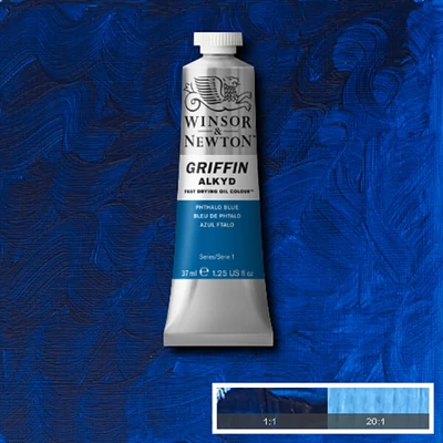 Winsor&amp;Newton Griffin alkyd olajfesték, 37 ml - 514, phthalo blue