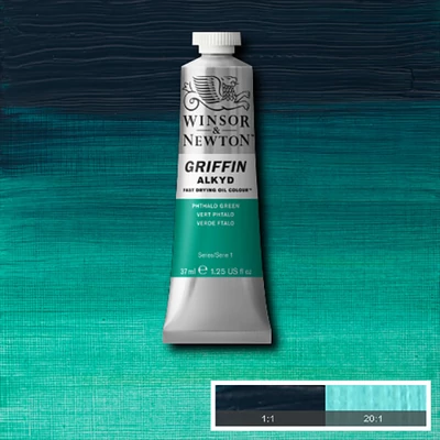 Winsor&amp;Newton Griffin alkyd olajfesték, 37 ml - 522, phthalo green