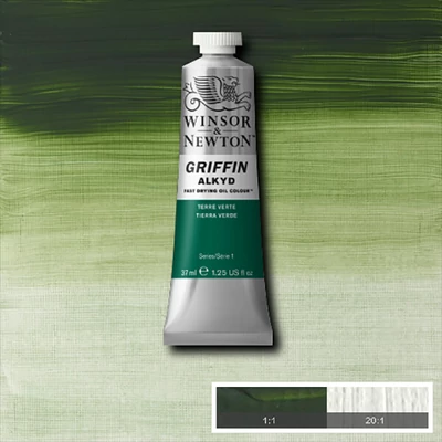 Winsor&amp;Newton Griffin alkyd olajfesték, 37 ml - 637, terre verte