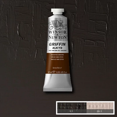Winsor&amp;Newton Griffin alkyd olajfesték, 37 ml - 676, vandyck brown
