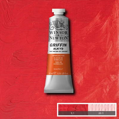 Winsor&Newton Griffin alkyd olajfesték, 37 ml - 680, vermilion hue