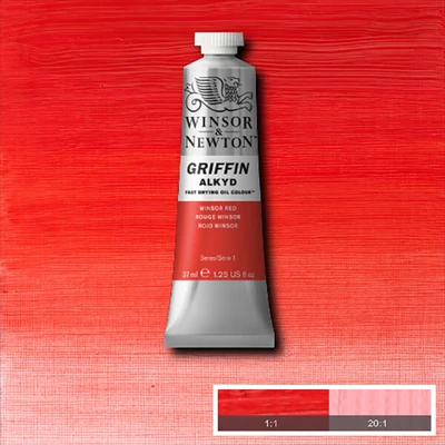 Winsor&amp;amp;Newton Griffin alkyd olajfesték, 37 ml - 726, winsor red