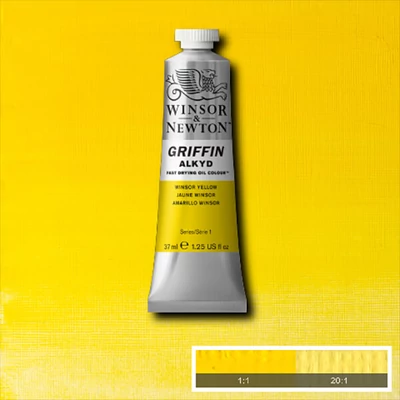 Winsor&amp;amp;Newton Griffin alkyd olajfesték, 37 ml - 730, winsor yellow