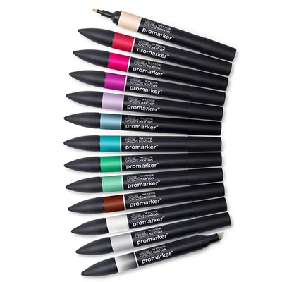 ProMarker kétvégű alkoholos filctoll készlet - 12+1 db, manga chibi