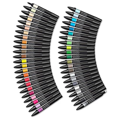 ProMarker kétvégű alkoholos filctoll készlet - 48 db, Essential shades