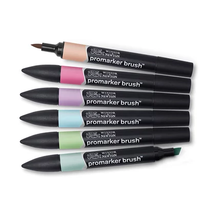 Promarker Brush kétvégű alkoholos ecsetfilc készlet - 6 db, pastel tones