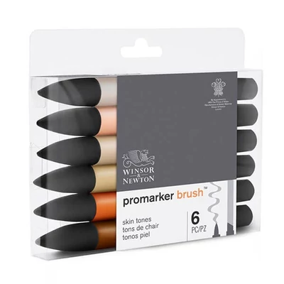 Promarker Brush kétvégű alkoholos ecsetfilc készlet - 6 db, skin tones