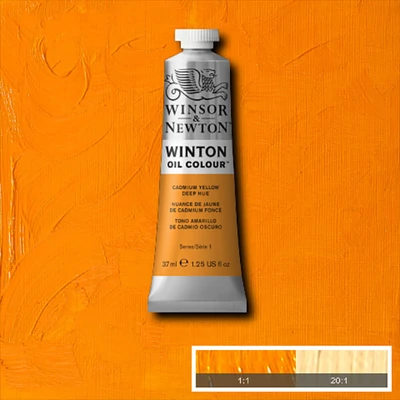 Winsor&amp;Newton Winton olajfesték, 37 ml - 115, cadmium yellow deep hue