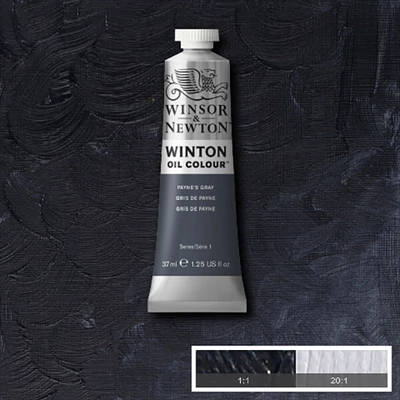 Winsor&amp;Newton Winton olajfesték, 37 ml - 465, payne's gray