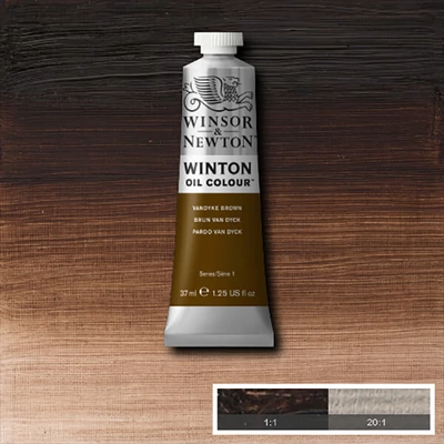 Winsor&amp;amp;Newton Winton olajfesték, 37 ml - 676, vandyck brown
