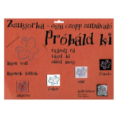 Zsugorka lap - A5, fekete, 2 db
