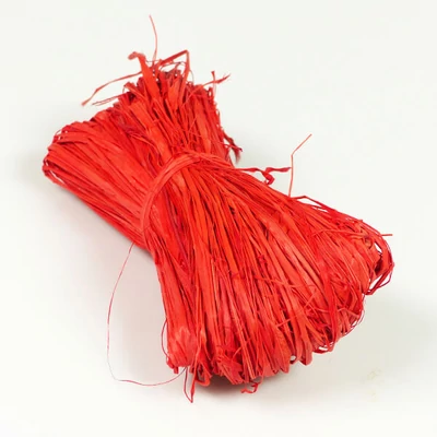 Raffia, 50 g - piros